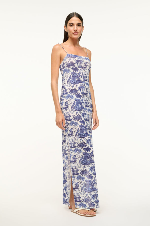 Staud HASTINGS COVERUP DRESS BLUE TOILE