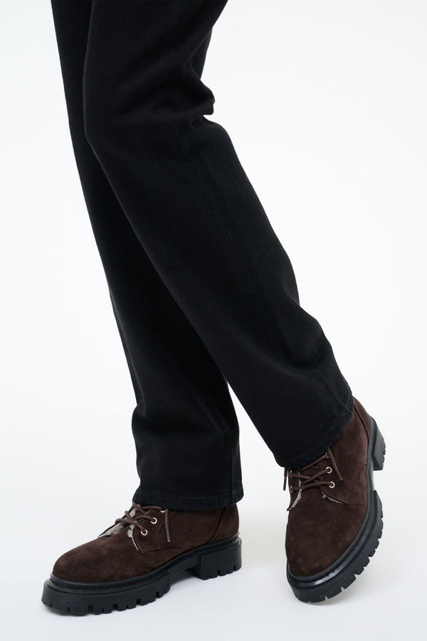 Staud HENRY COMBAT BOOT ESPRESSO SUEDE