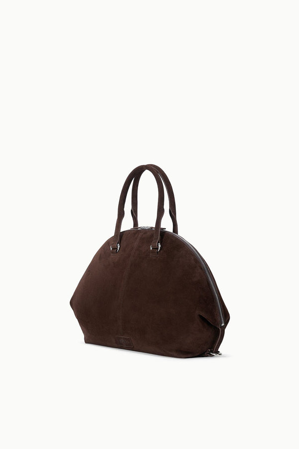 Staud HESTER SATCHEL ESPRESSO SUEDE