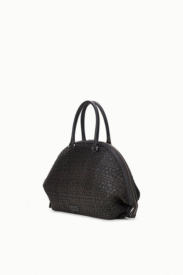 Staud HESTER SATCHEL ESPRESSO WOVEN LEATHER