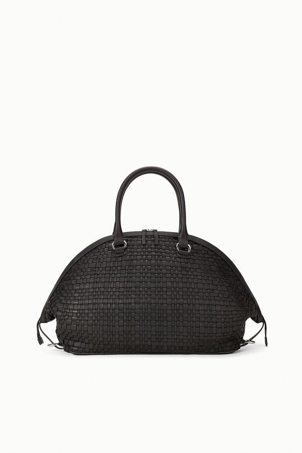 staud HESTER SATCHEL ESPRESSO WOVEN LEATHER