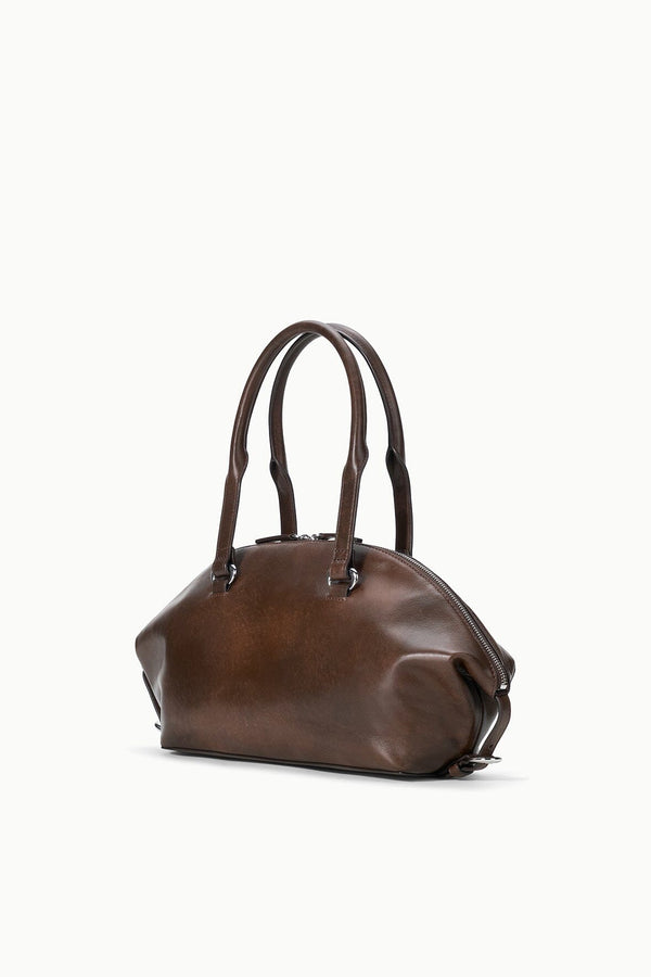 Staud HESTER SHOULDER BAG ESPRESSO DISTRESSED