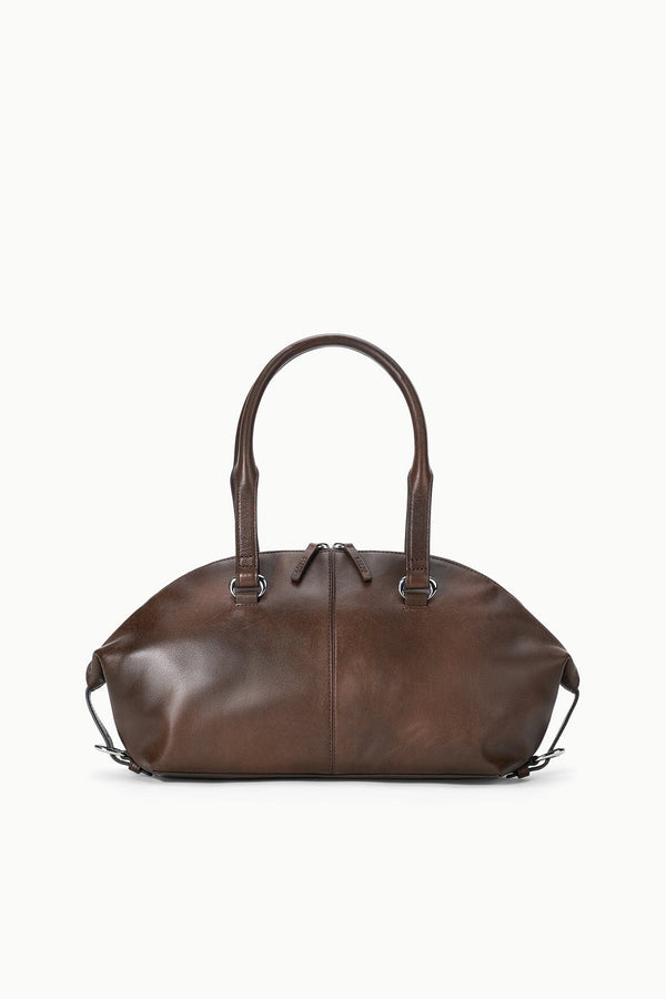 staud HESTER SHOULDER BAG ESPRESSO DISTRESSED