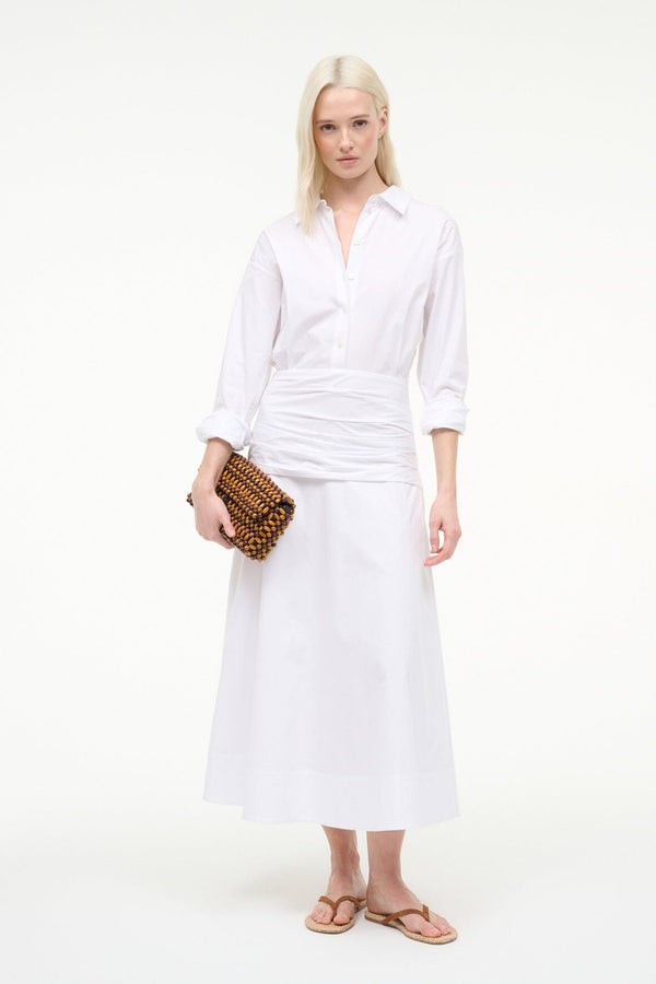staud INDYA DRESS WHITE