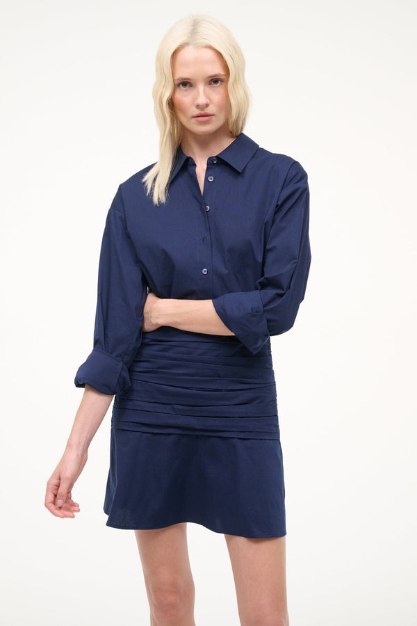 Staud INDYA MINI DRESS NAVY