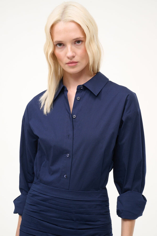 Staud INDYA MINI DRESS NAVY