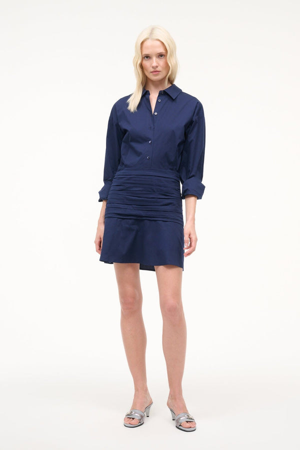 staud INDYA MINI DRESS NAVY