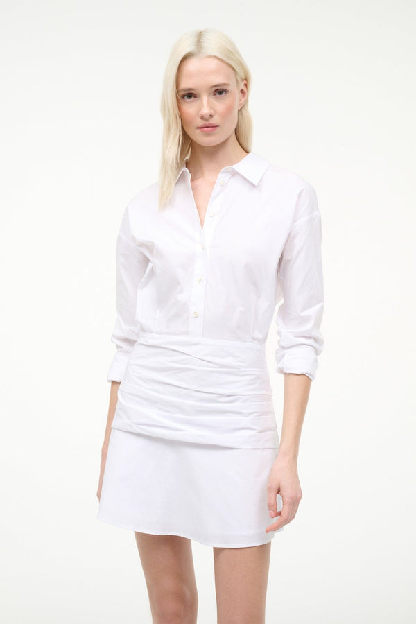 Staud INDYA MINI DRESS WHITE