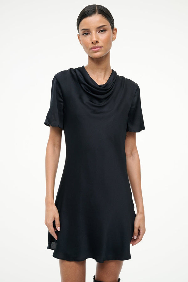 Staud IRIS SILK DRESS BLACK