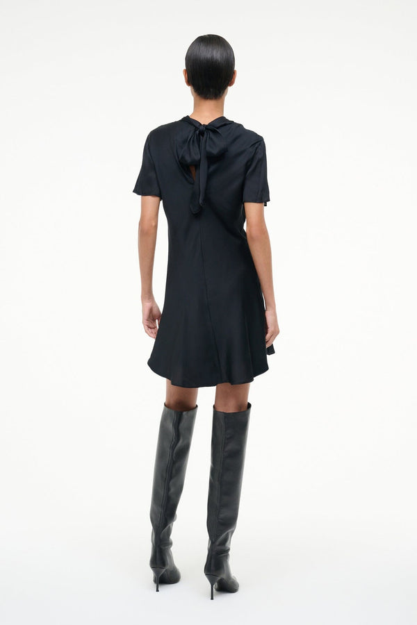 Staud IRIS SILK DRESS BLACK