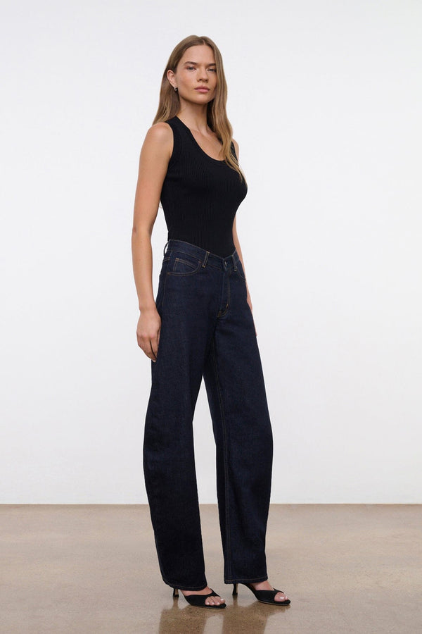 Staud JACKSON BARREL JEAN INDIGO