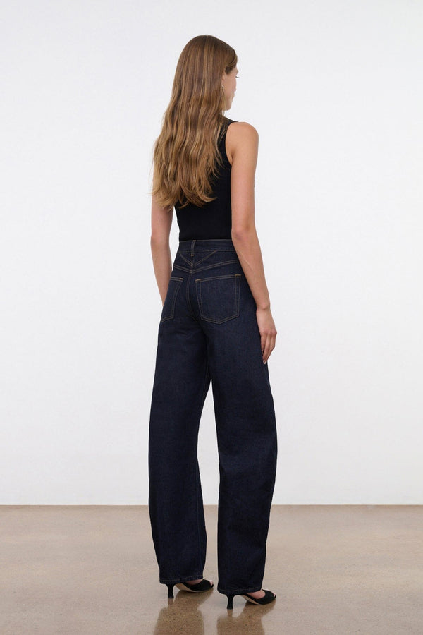 Staud JACKSON BARREL JEAN INDIGO