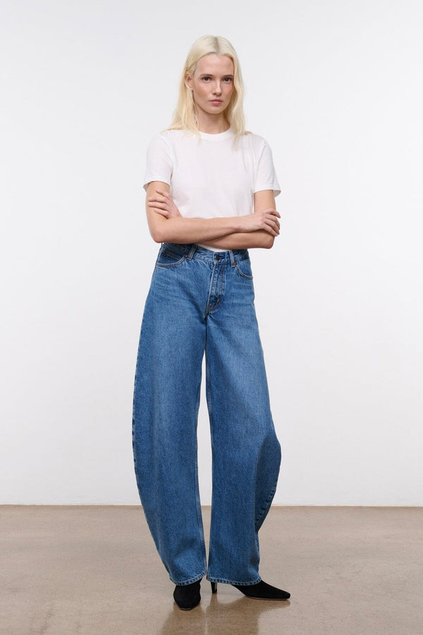 Staud JACKSON BARREL JEAN VINTAGE WASH