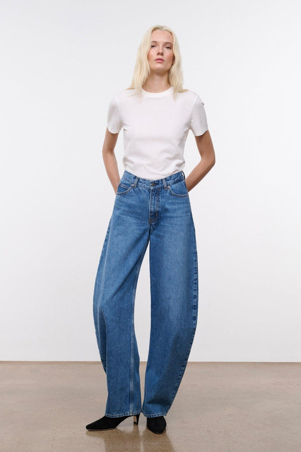 Staud JACKSON BARREL JEAN VINTAGE WASH