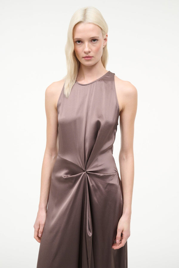 Staud JAELYN SILK DRESS MINK
