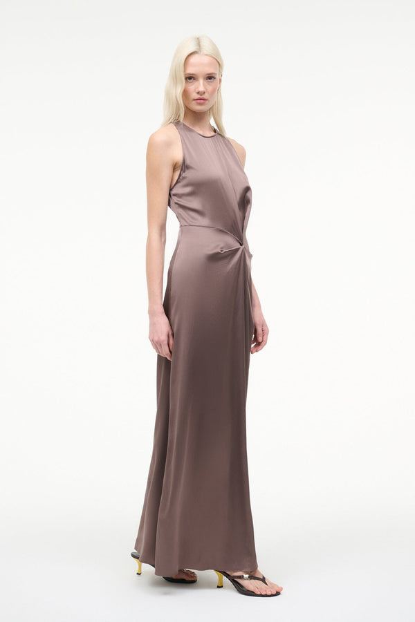 Staud JAELYN SILK DRESS MINK