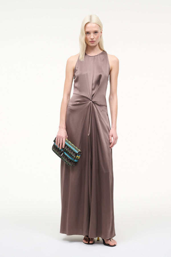 Staud JAELYN SILK DRESS MINK