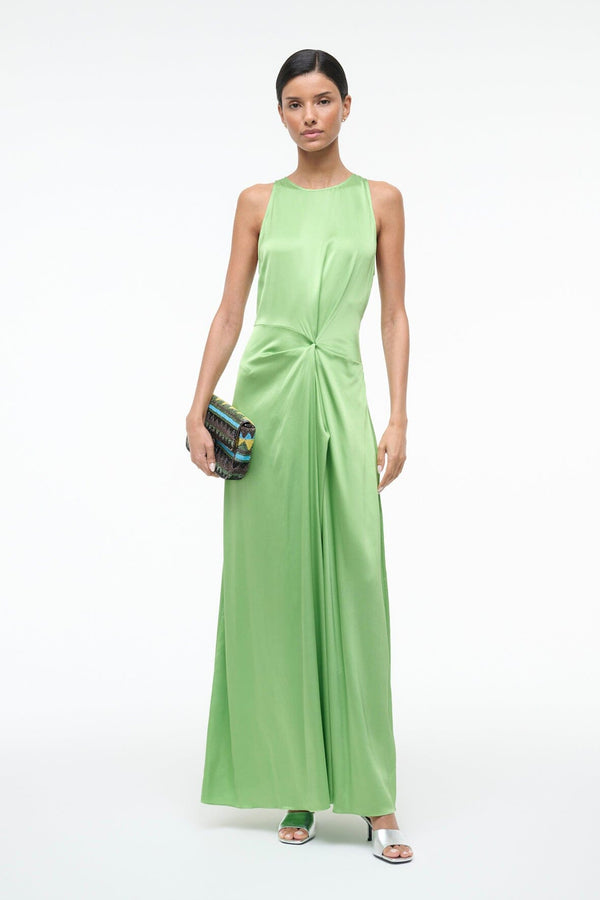 staud JAELYN SILK DRESS SPROUT