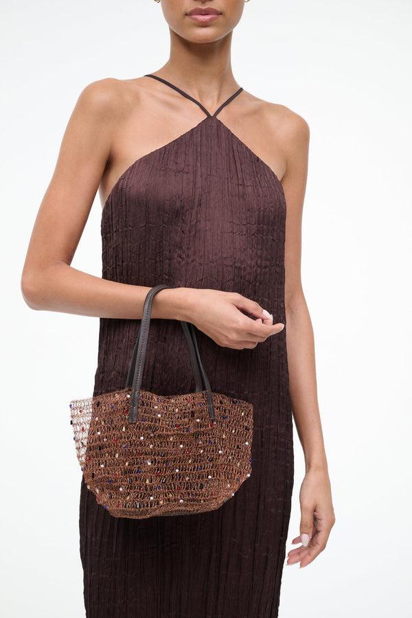 Staud JEWEL BUCKET BAG MULTI COLOR BEADS