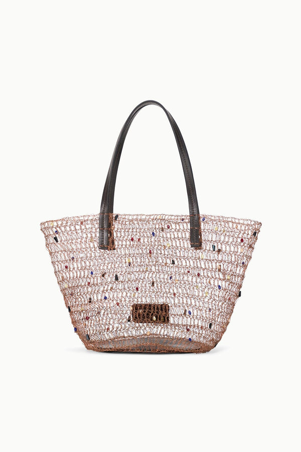 staud JEWEL BUCKET BAG MULTI COLOR BEADS