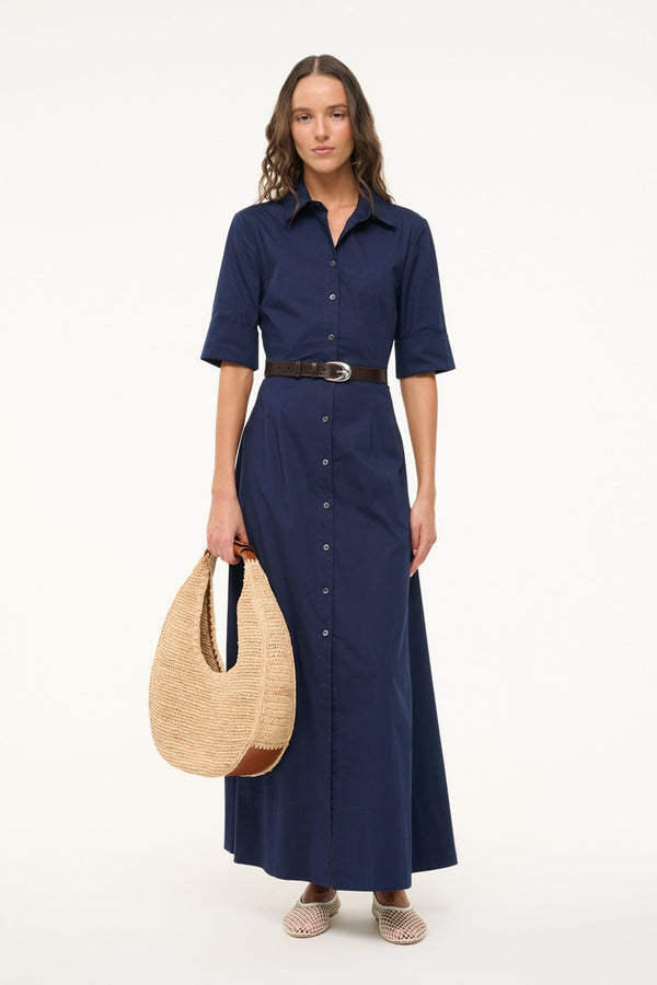 Staud JOAN MAXI DRESS NAVY