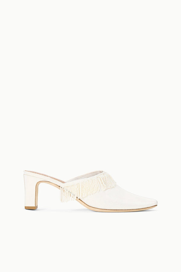 staud JOANNA KITTEN HEEL MULE IVORY