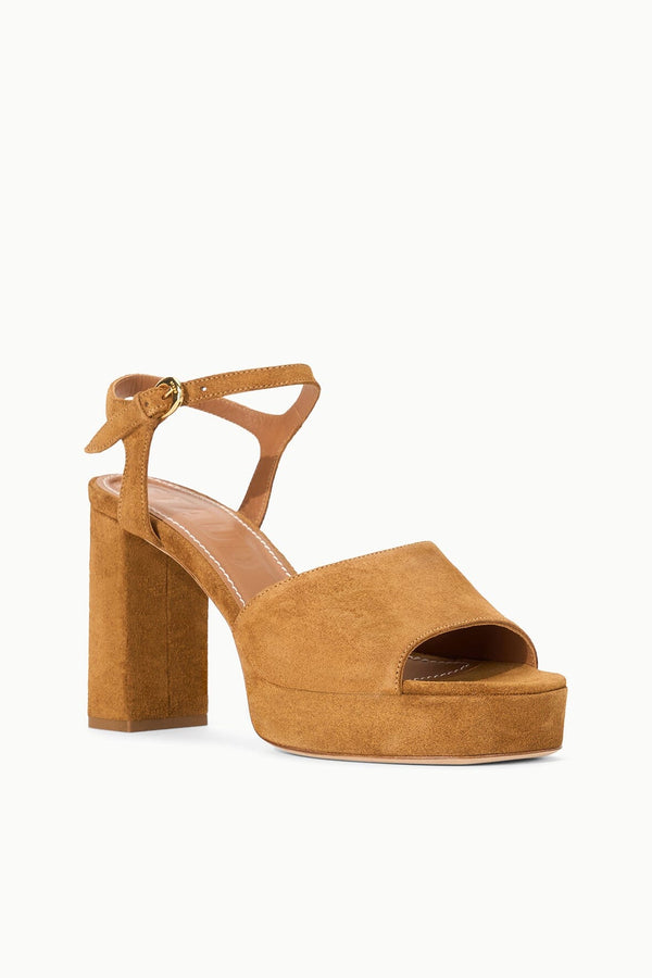 Staud JODIE PLATFORM HEEL TAN