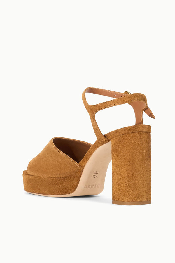 Staud JODIE PLATFORM HEEL TAN
