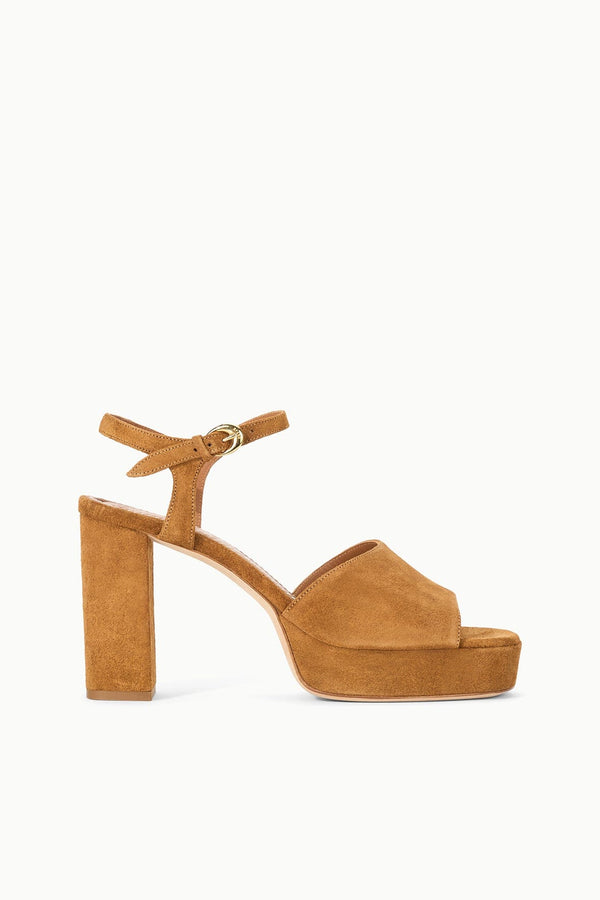 staud JODIE PLATFORM HEEL TAN