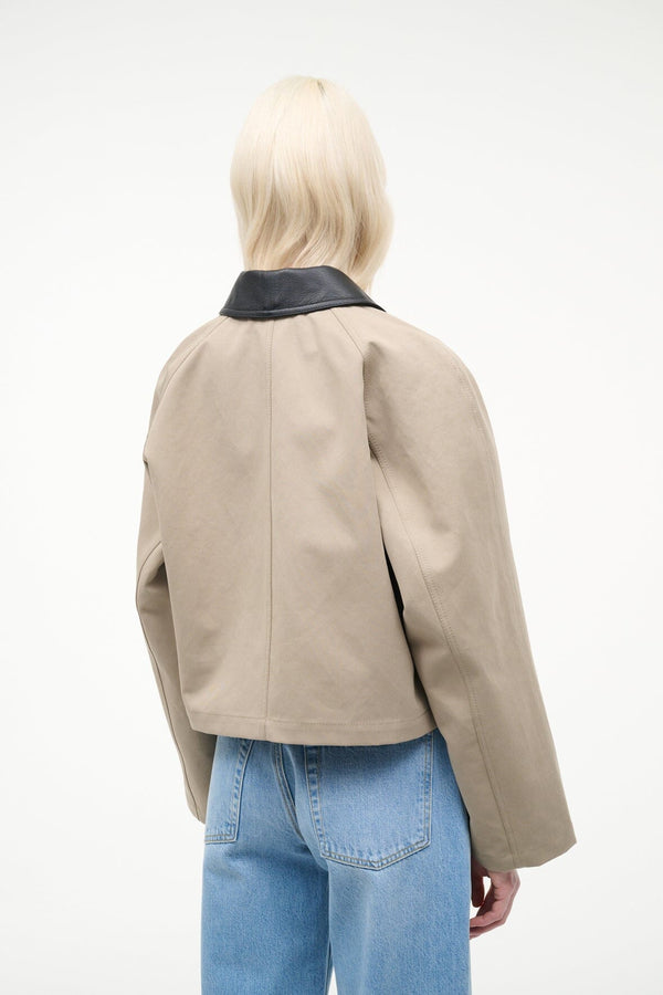 Staud JONAH CROPPED JACKET RIVERSTONE