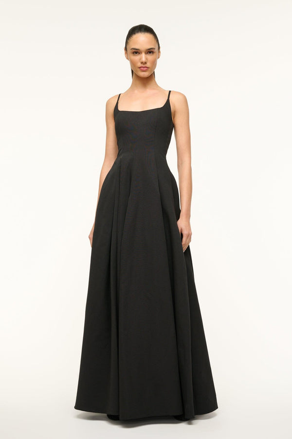 staud JOY MAXI DRESS BLACK