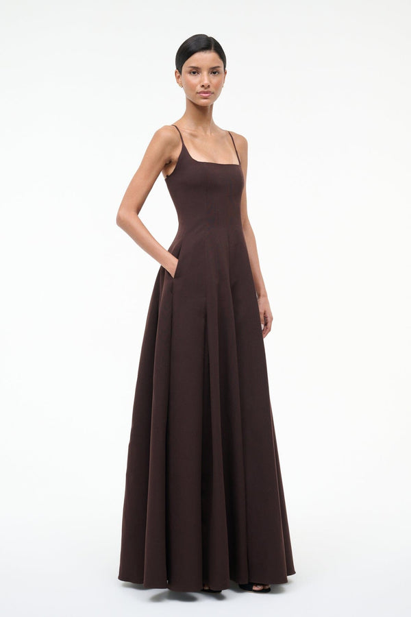 Staud JOY MAXI DRESS EARTH