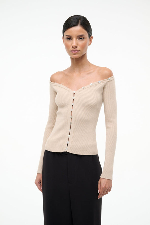staud KEATON SWEATER FAWN