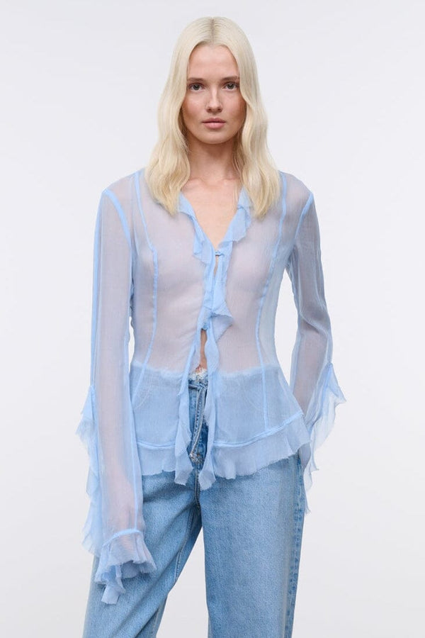 Staud KELLCY TOP CLEAR BLUE