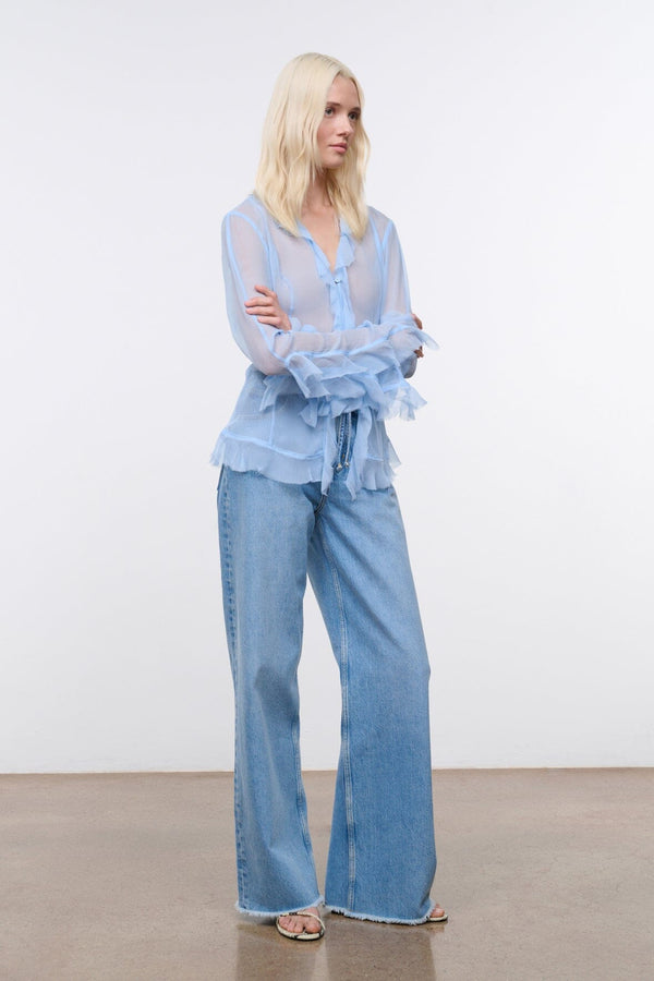 Staud KELLCY TOP CLEAR BLUE