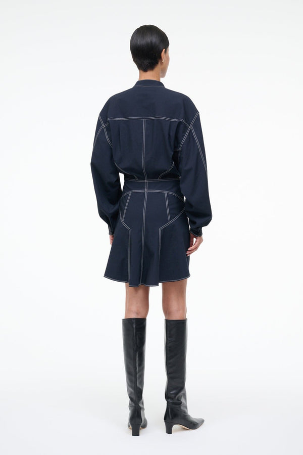 Staud KILN DRESS NAVY