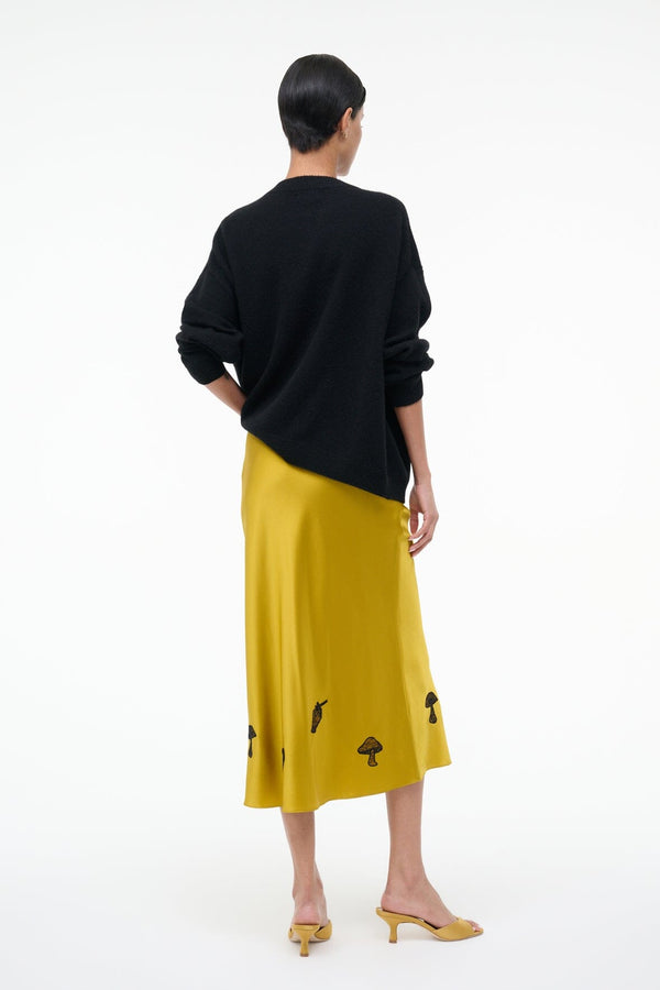 Staud KIN SILK SKIRT TURMERIC
