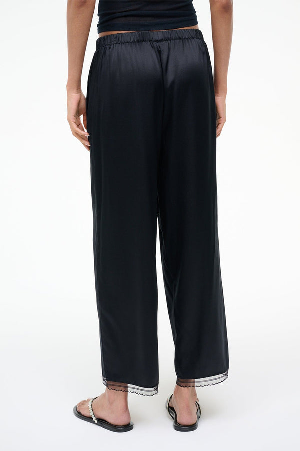 Staud KIRBY SILK CROPPED PANT BLACK