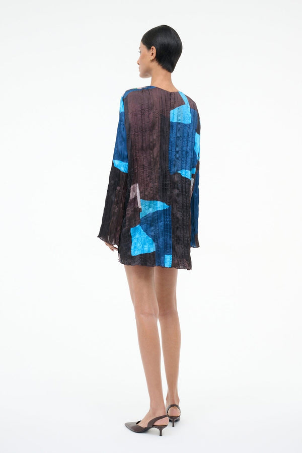 Staud KONA DRESS BLUE PRISM