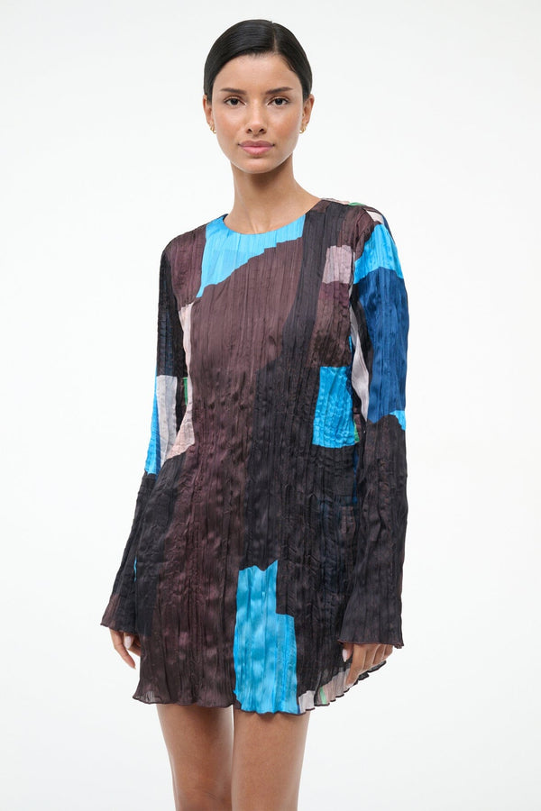 Staud KONA DRESS BLUE PRISM