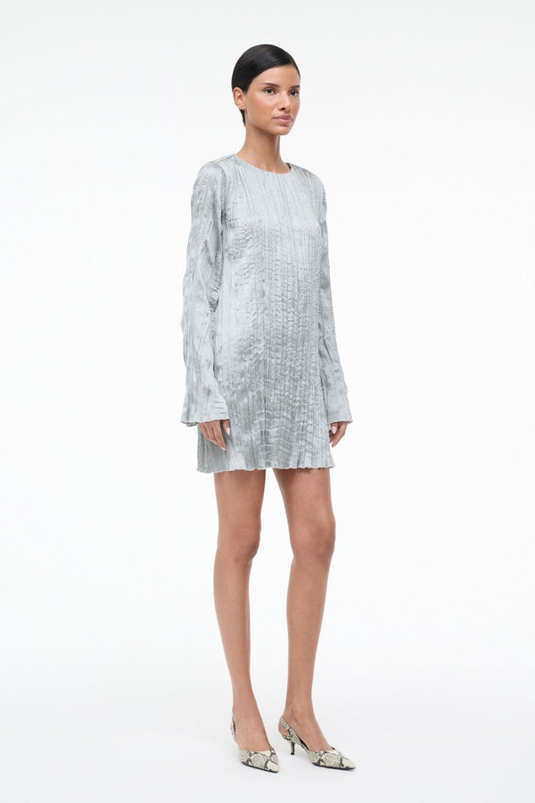 Staud KONA DRESS SILVER SAGE PLISSE