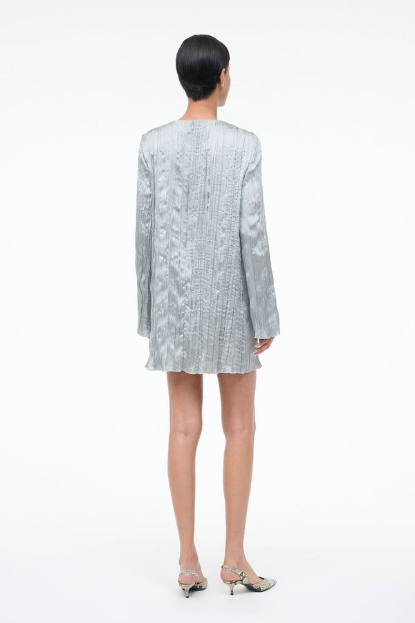 Staud KONA DRESS SILVER SAGE PLISSE