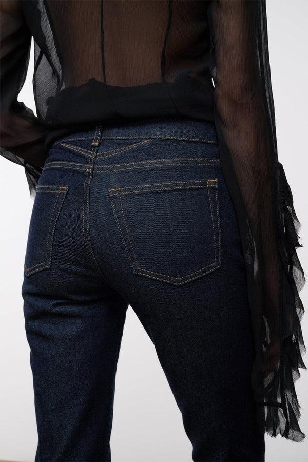 Staud KYLE STRETCH FLARE JEAN INDIGO