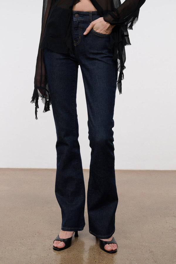 Staud KYLE STRETCH FLARE JEAN INDIGO