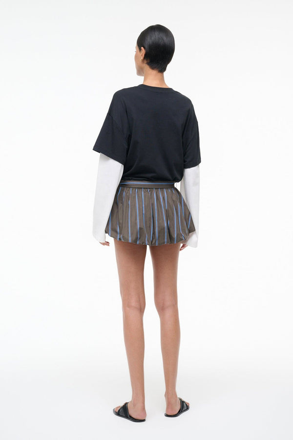 Staud LAGUNA SKIRT HUNTINGTON STRIPE