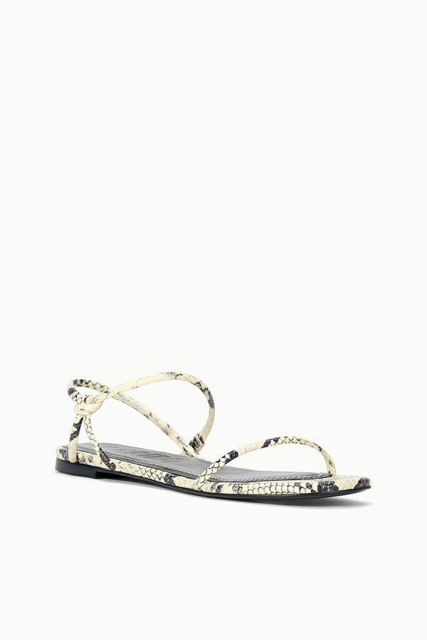 Staud LAUREL SANDAL WHITE SNAKE