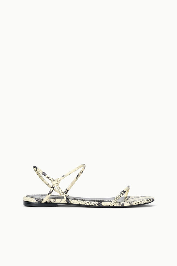 staud LAUREL SANDAL WHITE SNAKE