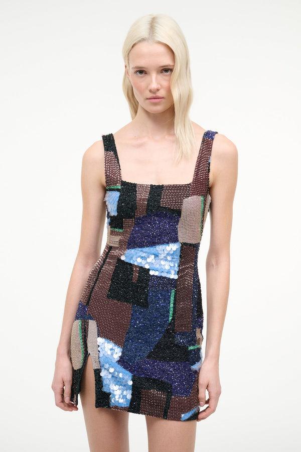 Staud LE SABLE DRESS BLUE PRISM