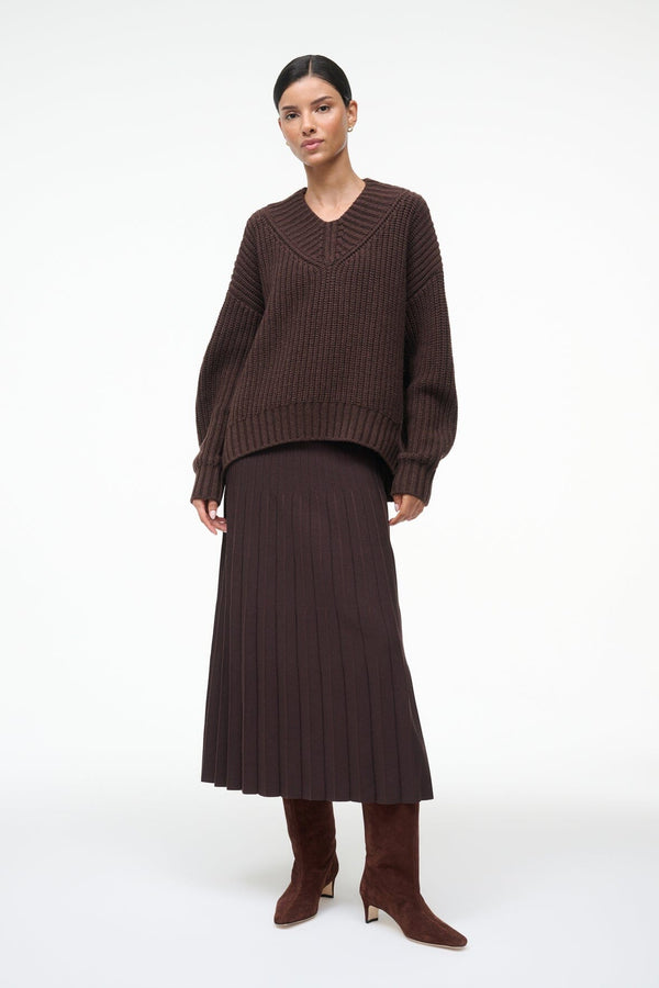 staud LENA SKIRT EARTH