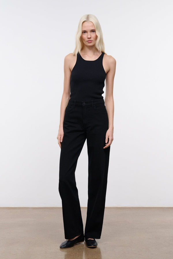 Staud LEO HIGH RISE JEAN BLACK